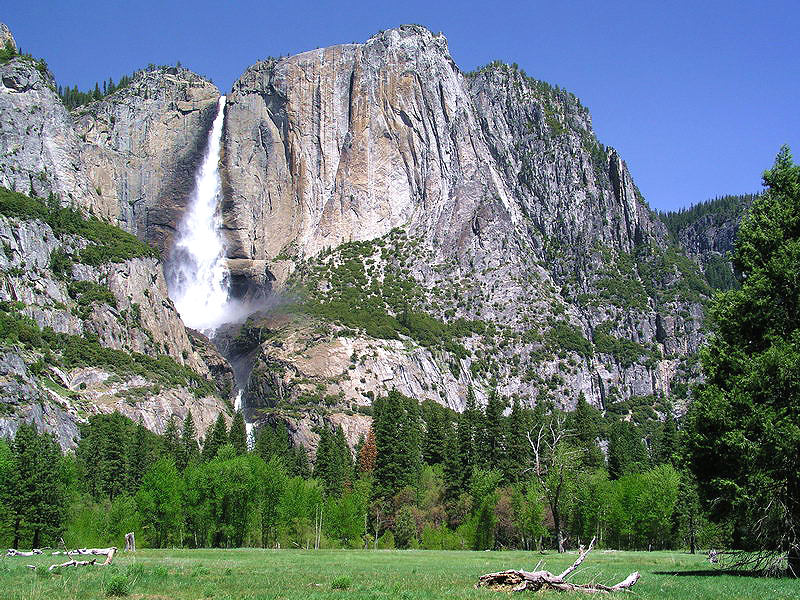 1998-09  USA - Cal.-Yosemite-3. nejvyšší vodopád-739 metrů padajících vod
